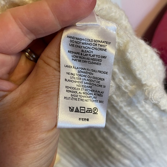 Pilcro Anthropologie Cream December Pointelle Open Knit Sweater - Picture 3 of 6